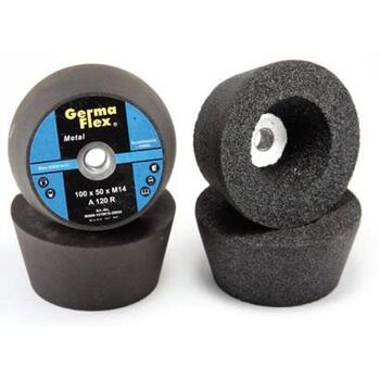 Камень конусный по металлу GermaFlex d100/50/М14 А40