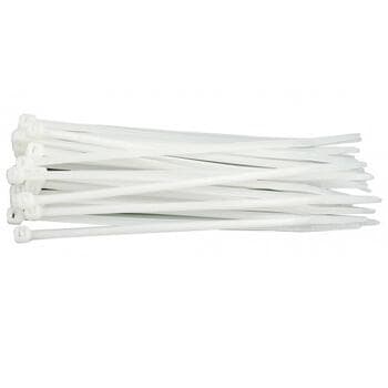 Хомут зажимной пластиковый (белый) EGA/ TECH-MAR 300*4,8мм PCS50